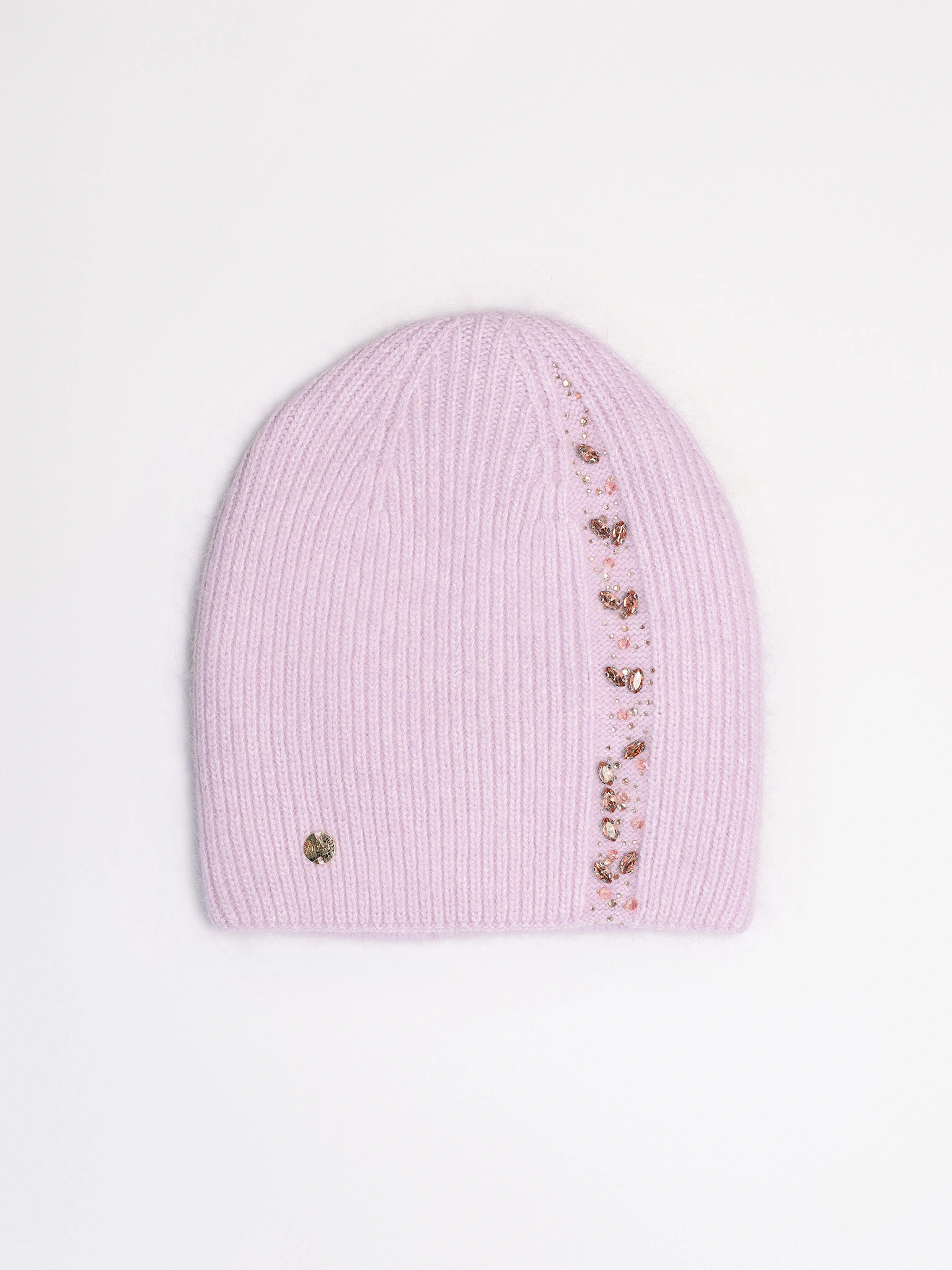 Шапка-бини двойная со стразами в ассортименте